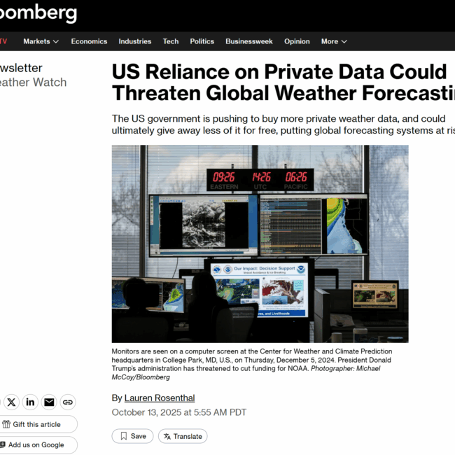 Header of Bloomberg Article