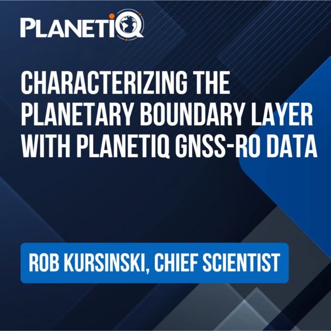 PlanetiQ webinar title card: 